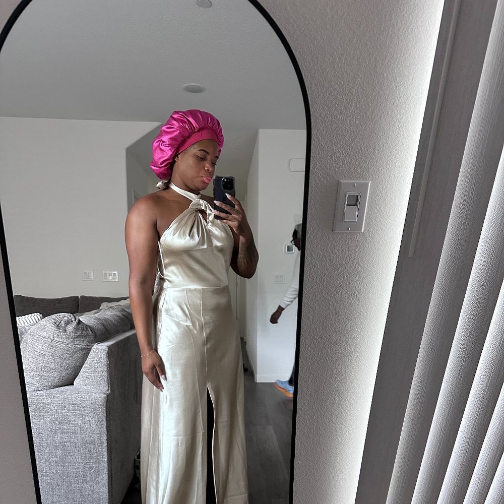 Neutral champagne Monica Bridesmaid Dress